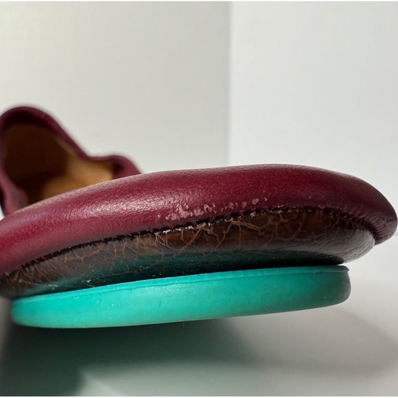 Tieks Gavrieli Size 7 Leather Ballet Flats Slip On Shoes Burgundy Wine Red - Picture 8 of 10